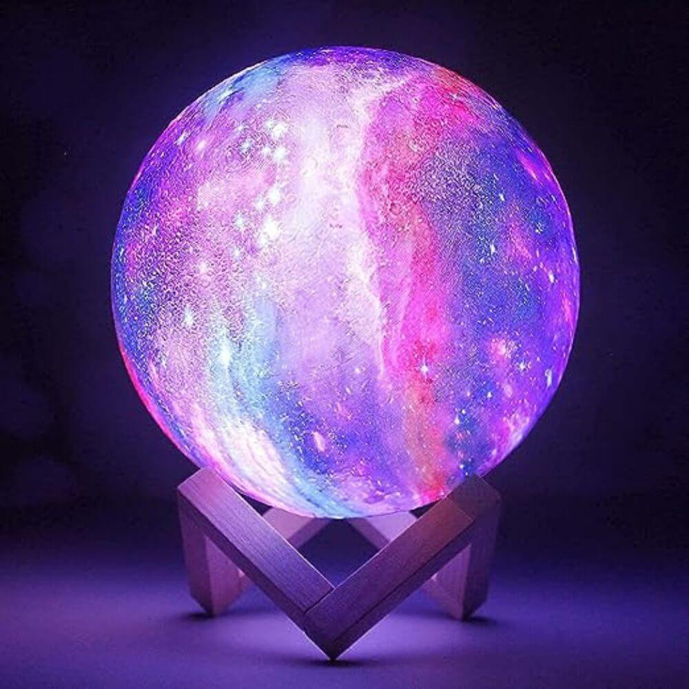 Multicolor 3D Månlampa