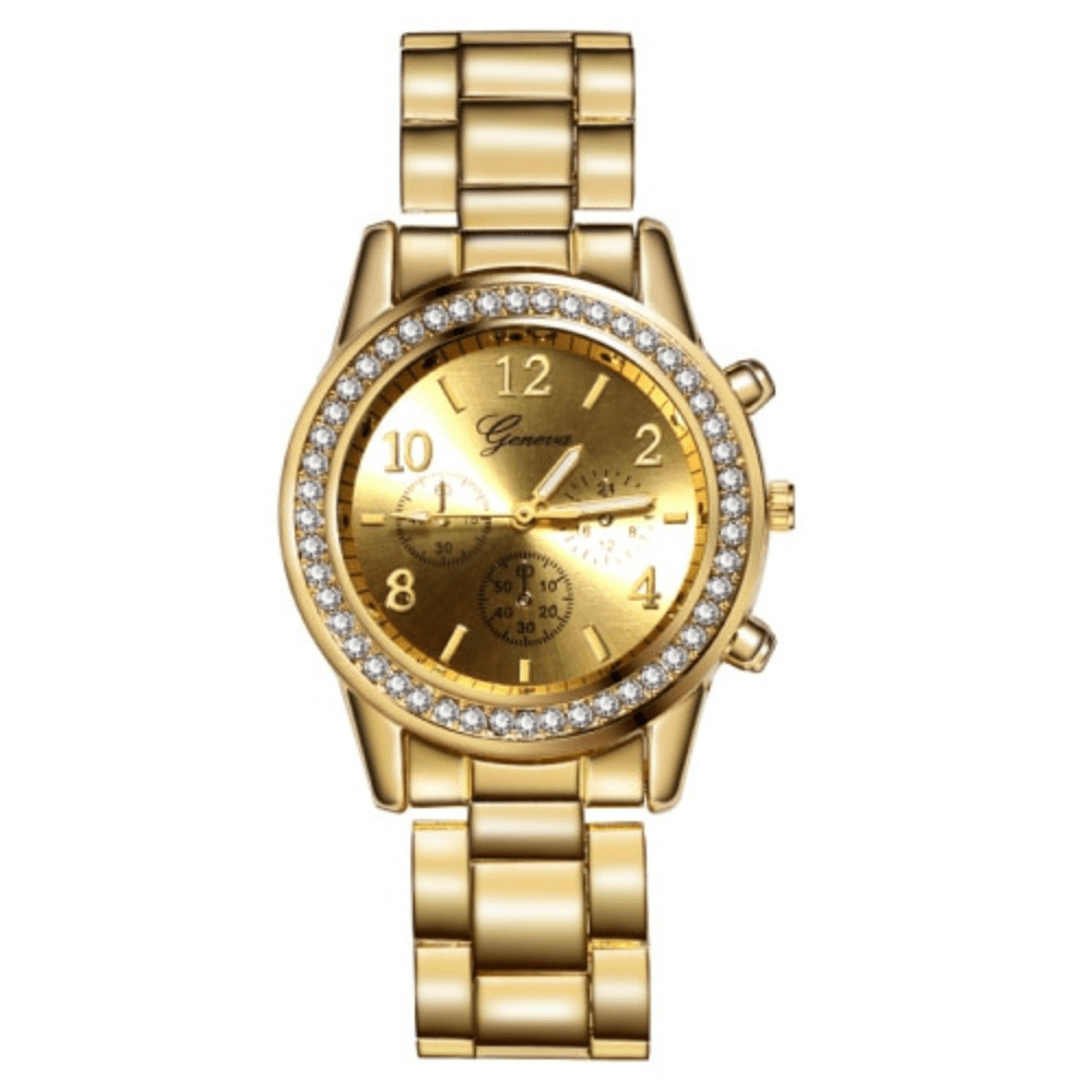 Damers Eleganta Klocka med Strass