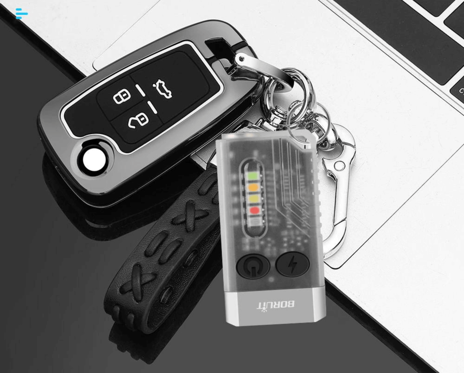 Uppladdningsbar Nyckelring Ficklampa