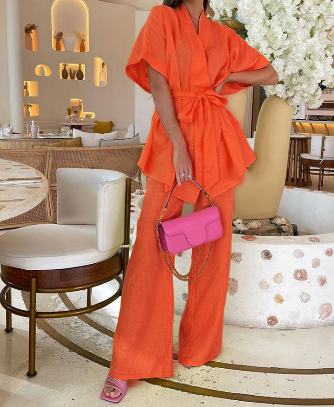 Variant image for Dam Sommarset Trendig Linne Luftigt Material-6