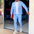 Herr Cargodräkt Tvådelad Polyester med Flera Fickor 5