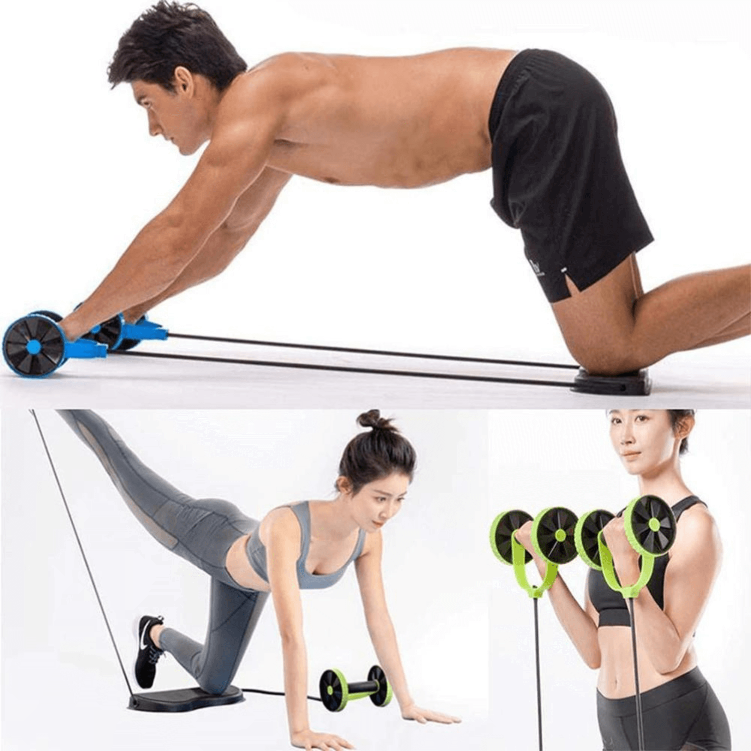 Dubbelhjuls Ab-roller-tränare