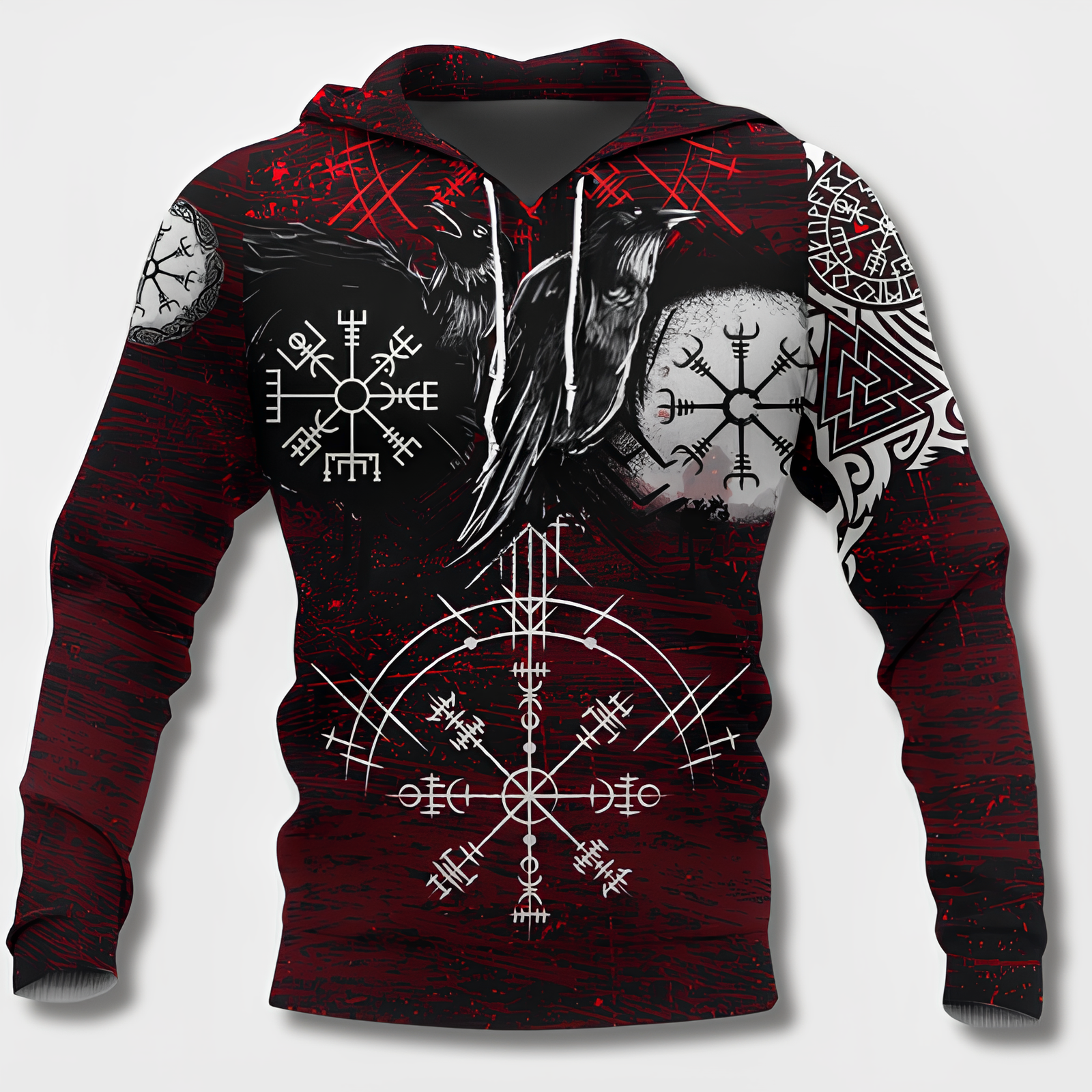 Variant image for Herr Hoodie Viking Stil Mjuk Bomull-17