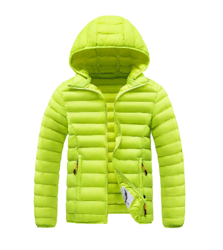 Lätt huva pufferjacka för kvinnor