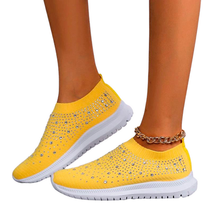 Andningsaktiva sneakers i mesh för kvinnor