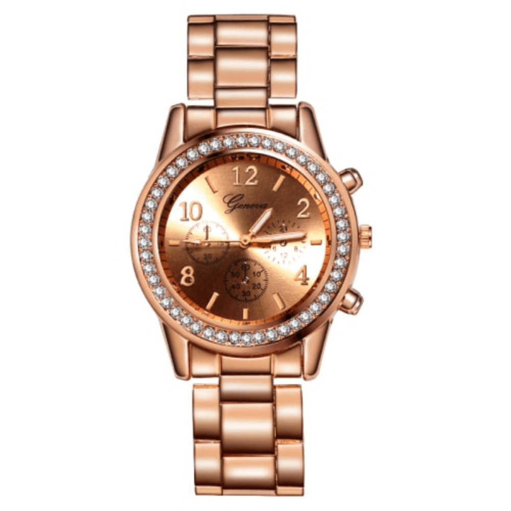 Damers Eleganta Klocka med Strass