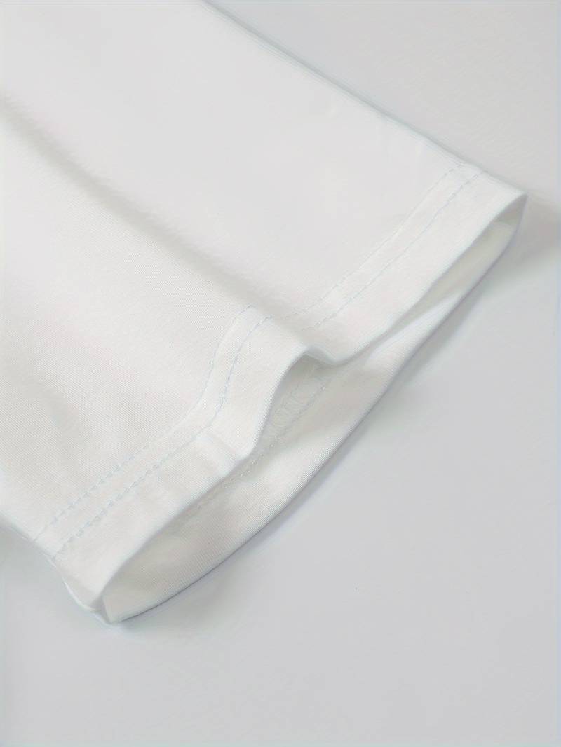 Herr T Shirt Hög Krage Kvalitetsbomull Elegant Design-5