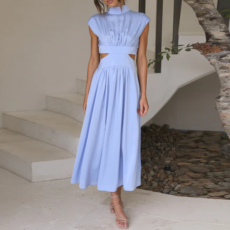 Variant image for Sommarklänning Dam Ärmlös Elegant Lätt Tyg-3