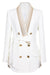 Variant image for Dam Blazer Vit Luksuriös Med Guldperledetaljer Polyester Dubbelknäppt-1