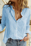 Variant image for Dam Blus V-hals Broderad Elegant Polyester-9
