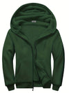 Hoodies Män Monokrom Dragkedja Mjuk Bomull Polyester-5