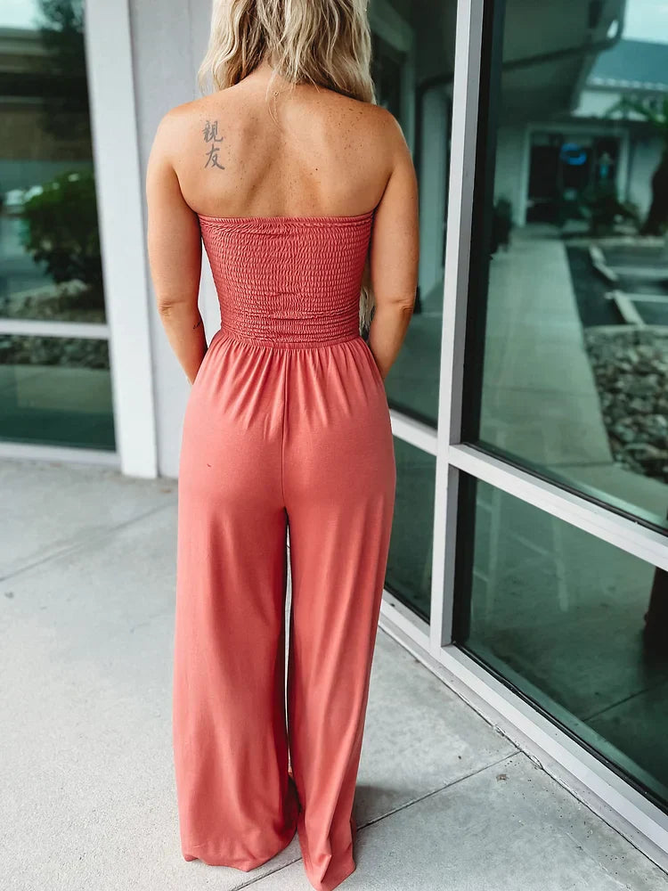 Dam Jumpsuit Axel-Fria Elegant Polyester med Fickor-3