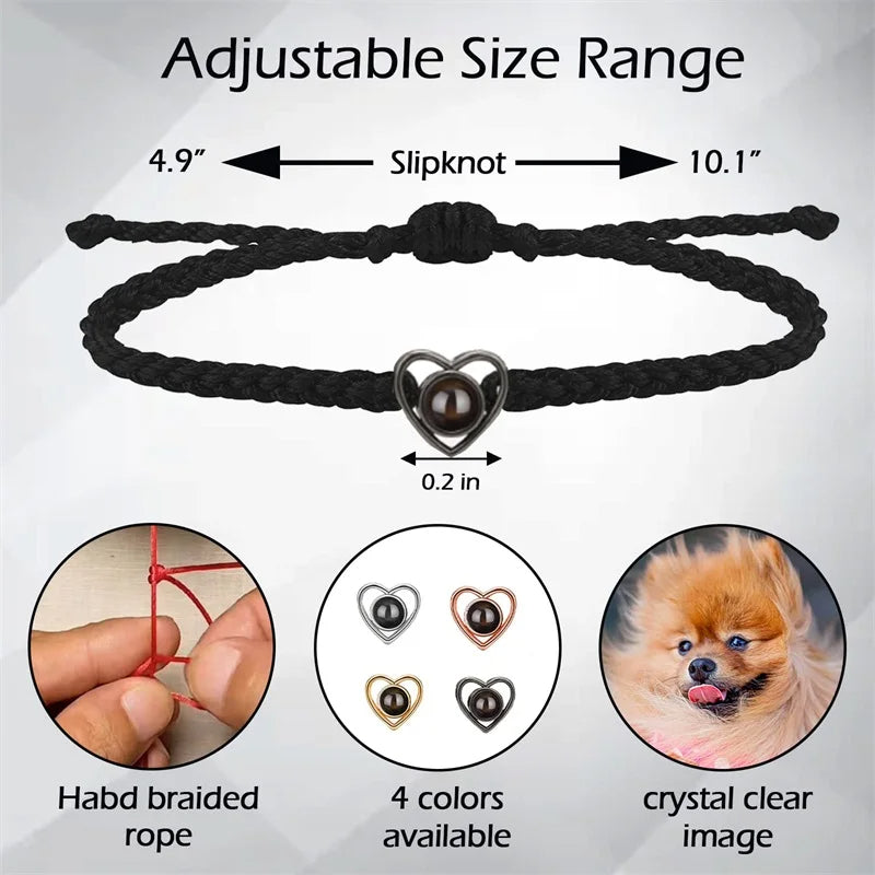 Fotoprojektion Hjärta Armband - De bästa minnena i ditt armband