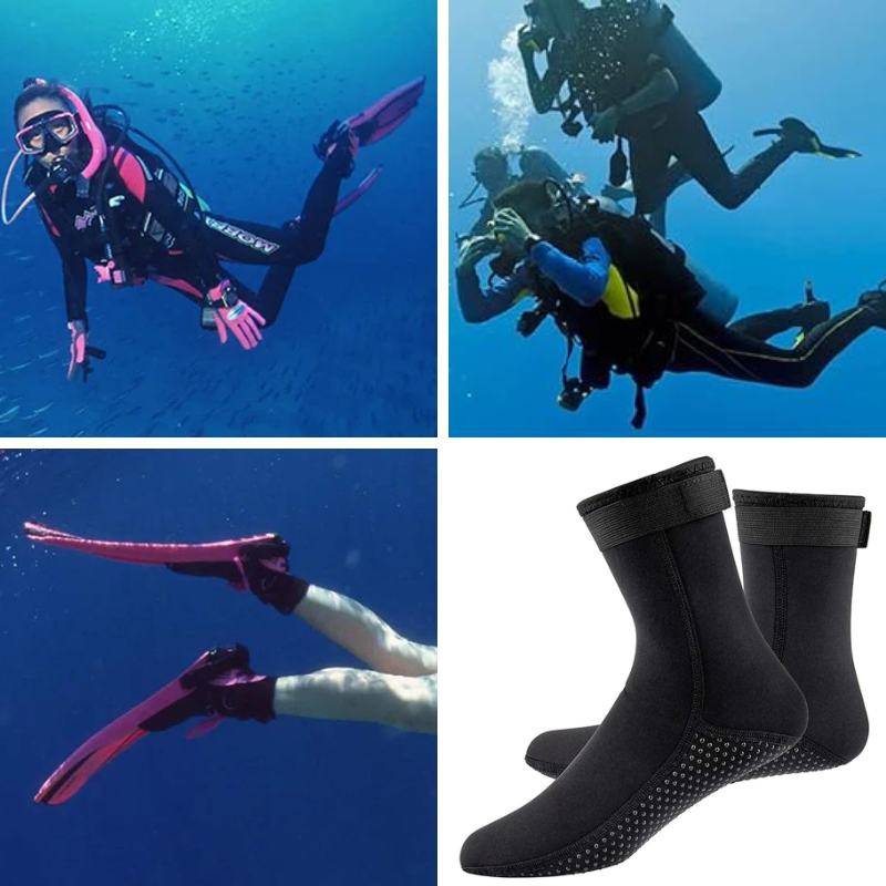 Halkfria dyksockor i neopren