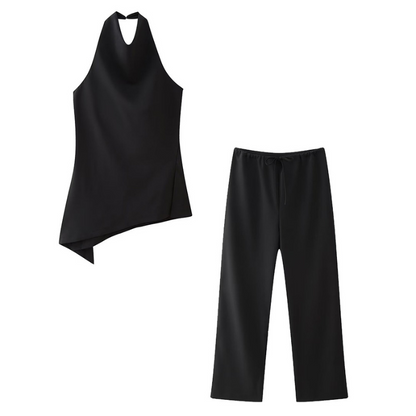 Chic Halter Top & Byxor Set