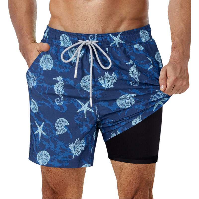 2-i-1 badshorts för män