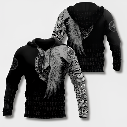 Variant image for Herr Hoodie Viking Stil Mjuk Bomull-25