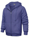 Variant image for Hoodies Män Monokrom Dragkedja Mjuk Bomull Polyester-43