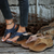 Strand sandaler med tofsar