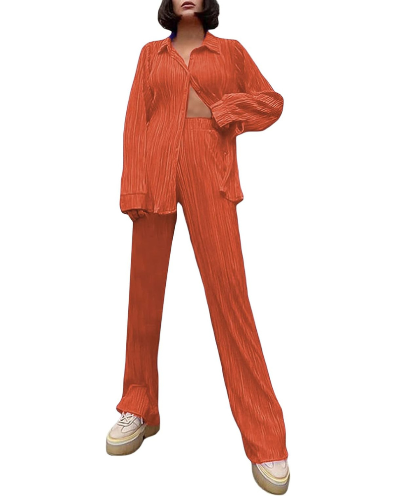 Elegant plisserad duo för kvinnor