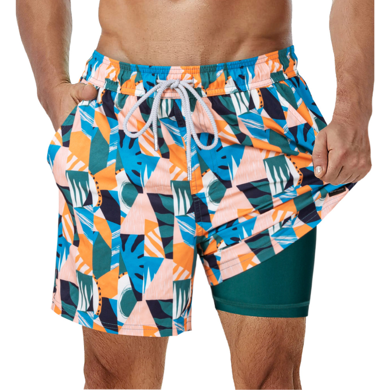 2-i-1 badshorts för män