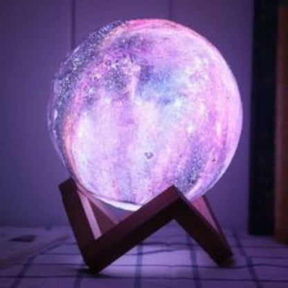 Multicolor 3D Månlampa