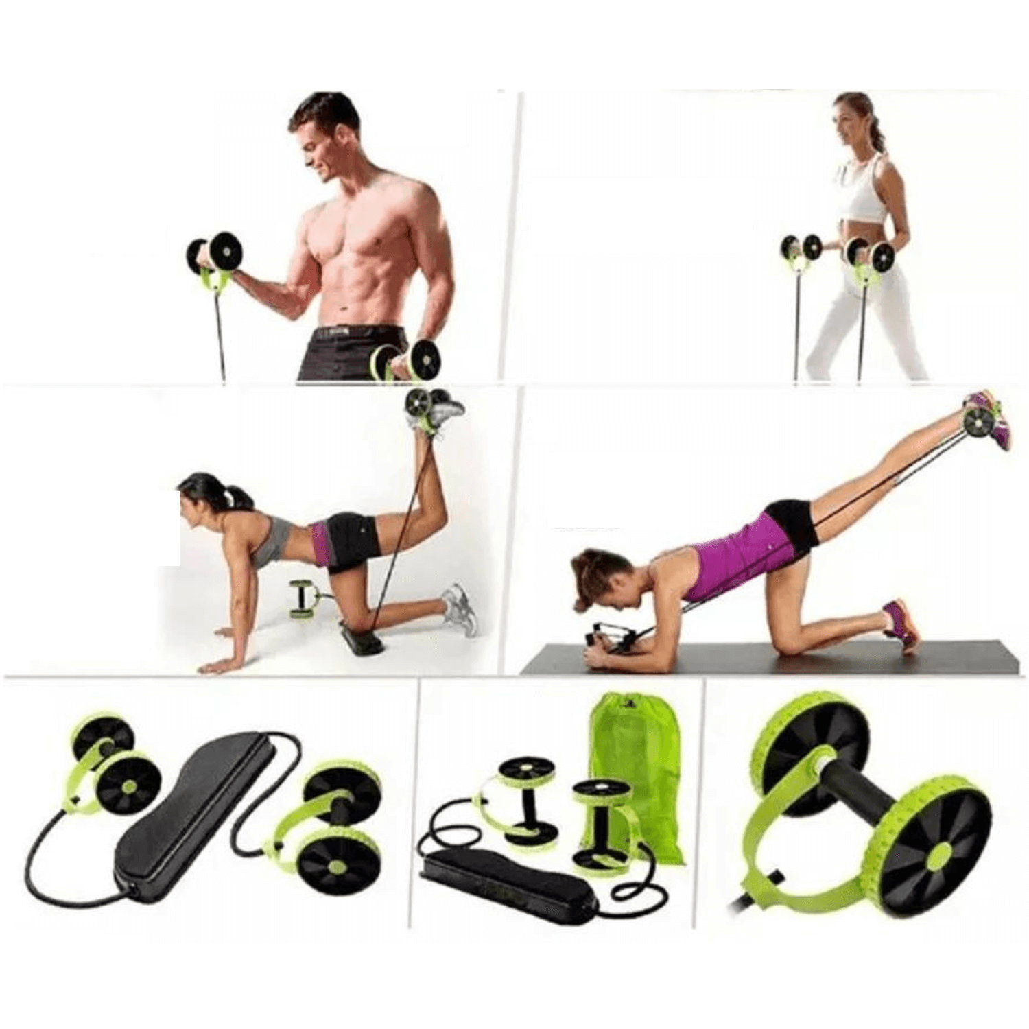 Dubbelhjuls Ab-roller-tränare