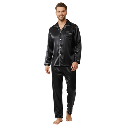 Herrpyjamas Set i Satin