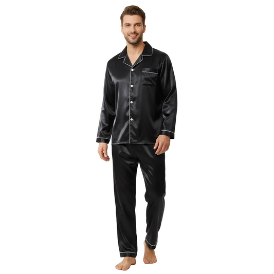 Herrpyjamas Set i Satin