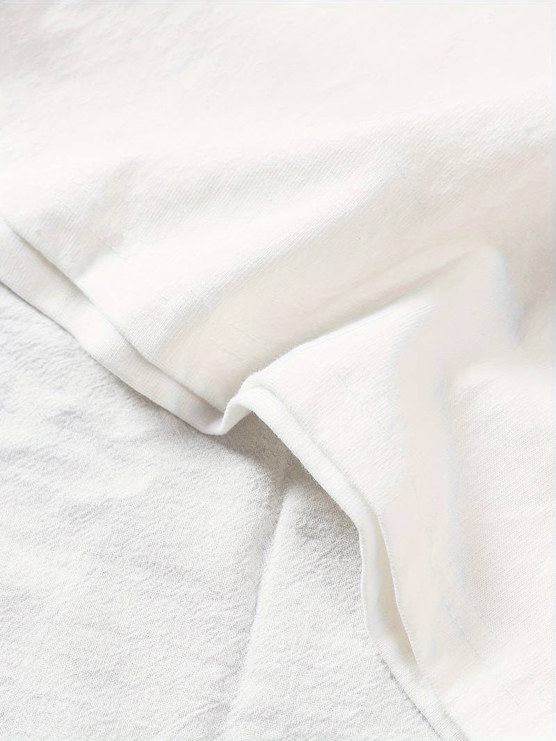 Herr T Shirt Hög Krage Kvalitetsbomull Elegant Design-3