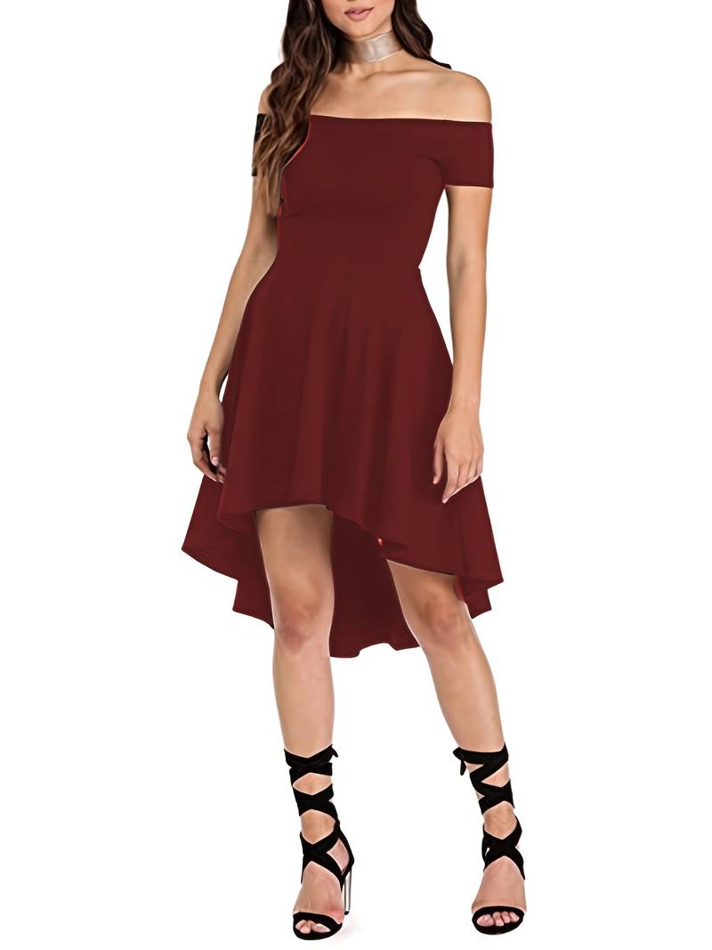 Dam Off-Shoulder Klänning Elegant Silhuett 5