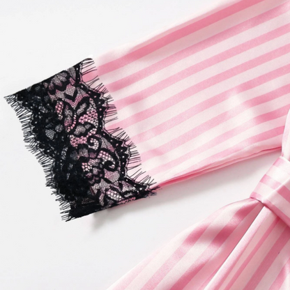 Nattkläder i Satin-stil 4-i-1 för kvinnor