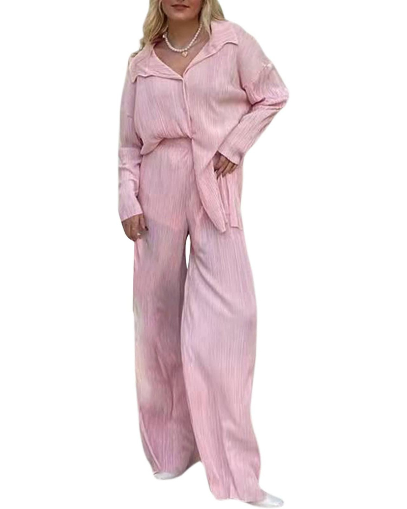 Elegant plisserad duo för kvinnor