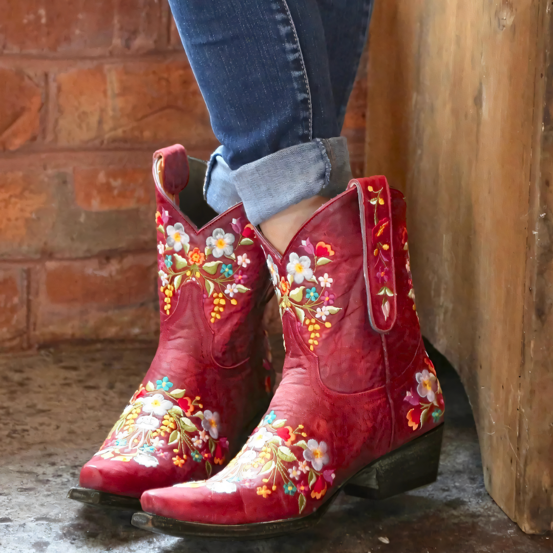Dam Stövlar Cowgirl Vintage Väderbeständigt Läder 2