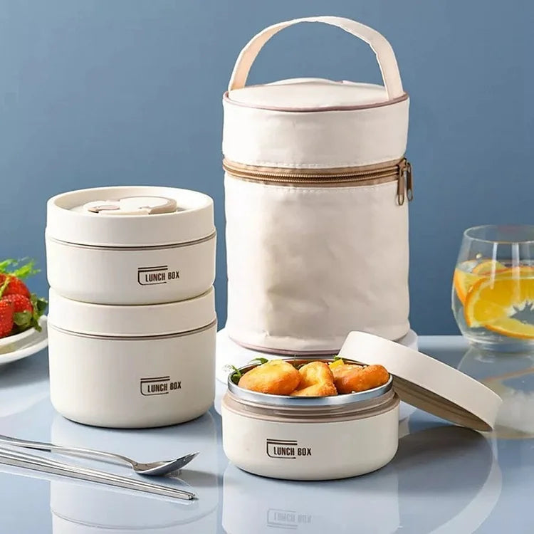Variant image for Isolerad Lunchlåda Flera Fack BPA-fri Plast Rostfritt Stål-1