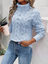 Variant image for Kvinnor Turtleneck Tröja Kabelmönster Akryl-49