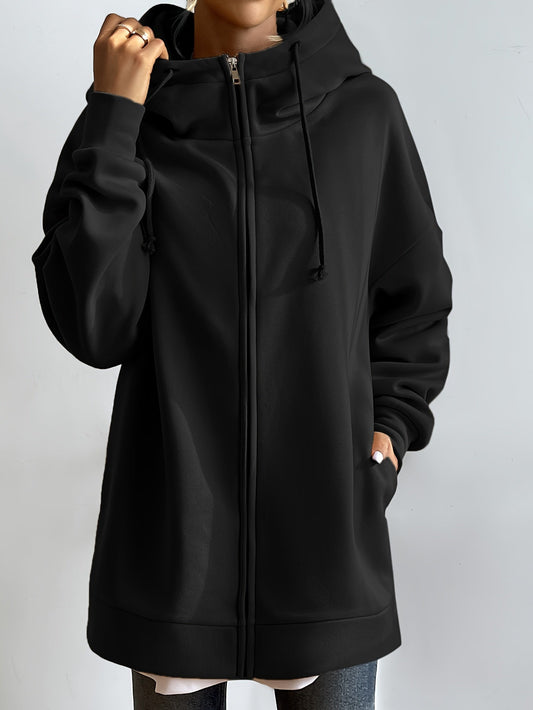 Variant image for Dam Hoodie Sportig Dragkedja 100% Bomull-1