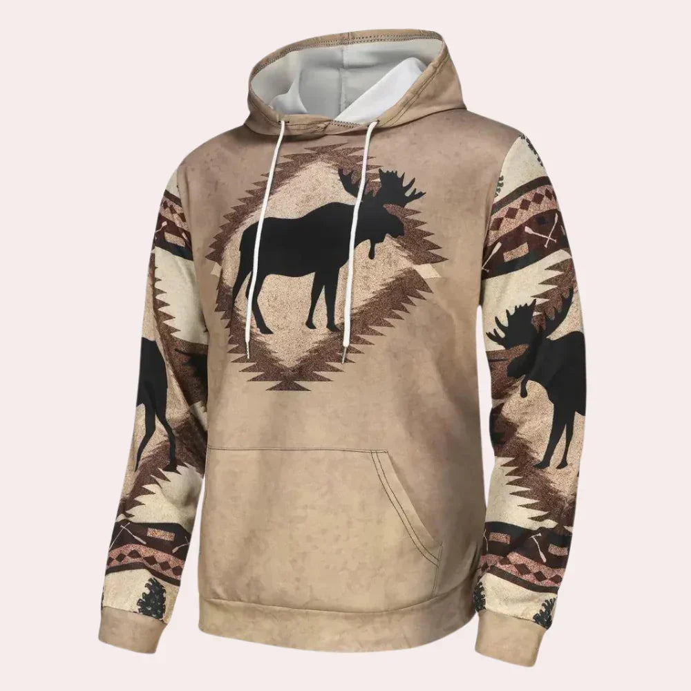 Herrar Huvtröja Casual Mjuk Bomull Polyester-5