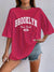 Variant image for Kvinnors T-shirt Cirkulär Hals Brooklyn-tryck Bomull-25