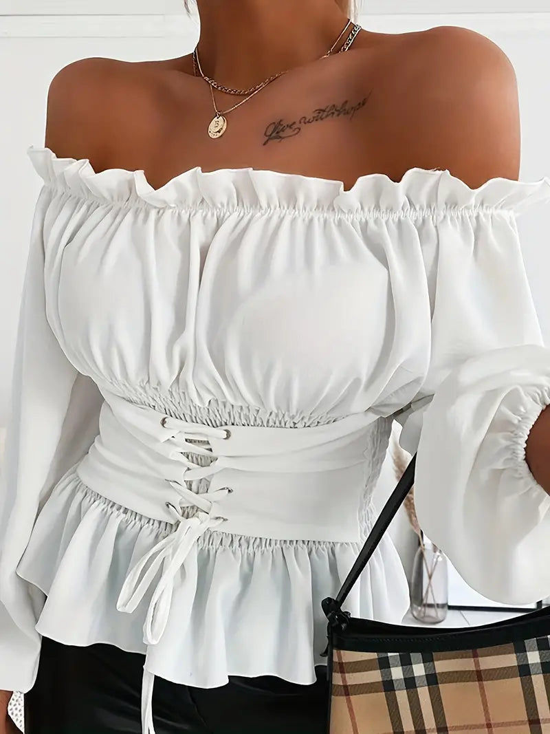 Variant image for Kvinnors Blus Rüsch Detaljer Polyester Elegant Design-9