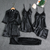 5-i-1 Satin Nattkläder Set | Satin Nattlinne & Pyjamas | Lyxigt Sovplagg Dam