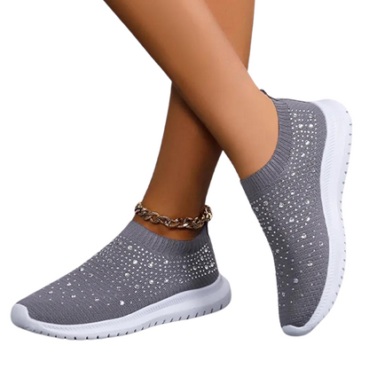 Andningsaktiva sneakers i mesh för kvinnor