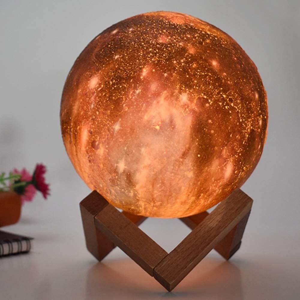 Multicolor 3D Månlampa