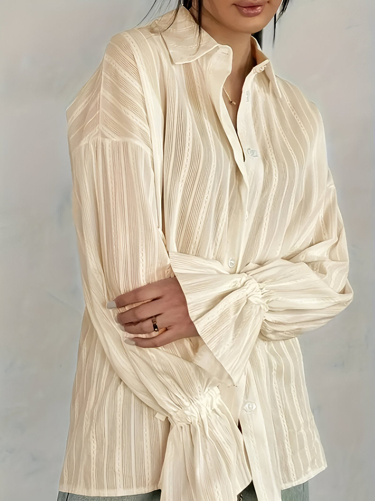 Herrskjorta Broderad Krage Chic Design 100% Bomull-2