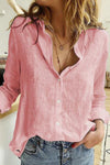 Variant image for Dam Blus V-hals Broderad Elegant Polyester-17