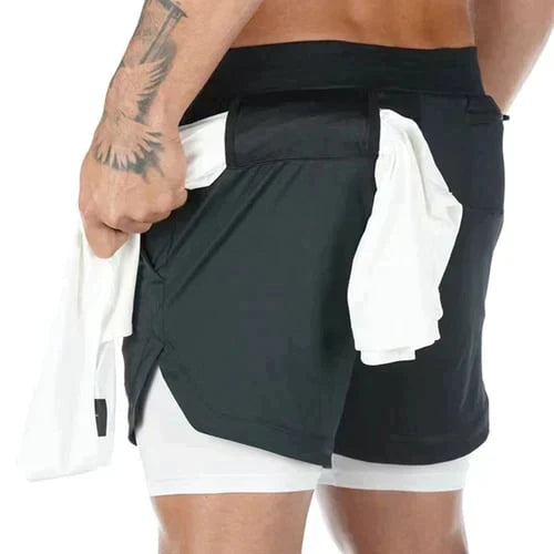 Herrar Sportshorts 2-i-1 Fuktdränerande Polyester 5