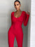 Dam Jumpsuit Snäv Passform Polyester-3