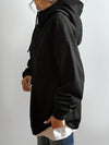 Dam Hoodie Sportig Dragkedja 100% Bomull-2