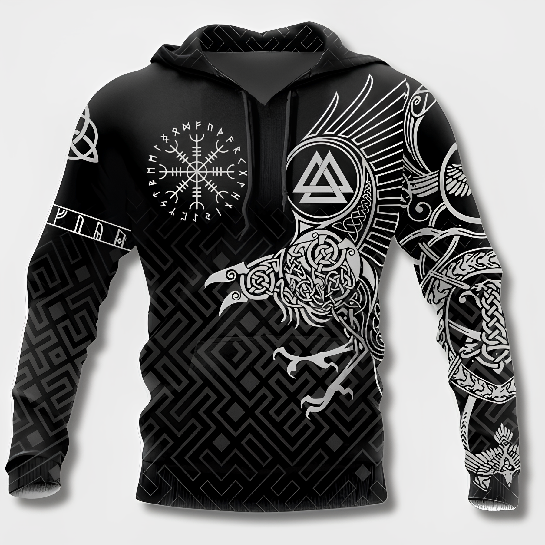 Variant image for Herr Hoodie Viking Stil Mjuk Bomull-54