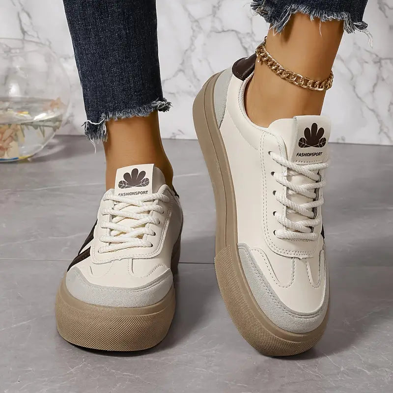 Dam Sneakers Modern Design Lätta Material-6